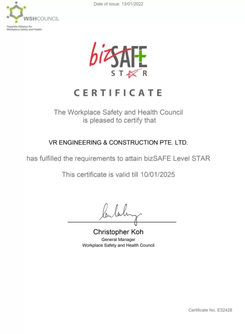 VR ENGINEERING & CONSTRUCTION PTE BIZ SAFE