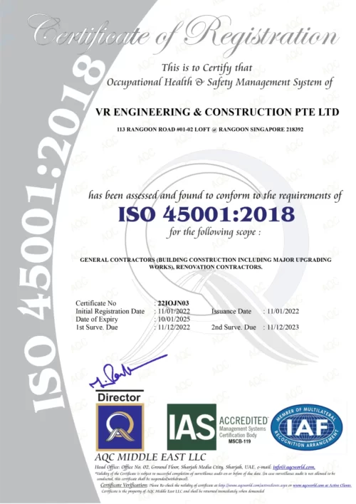 VR ENGINEERING ISO 45001-2018