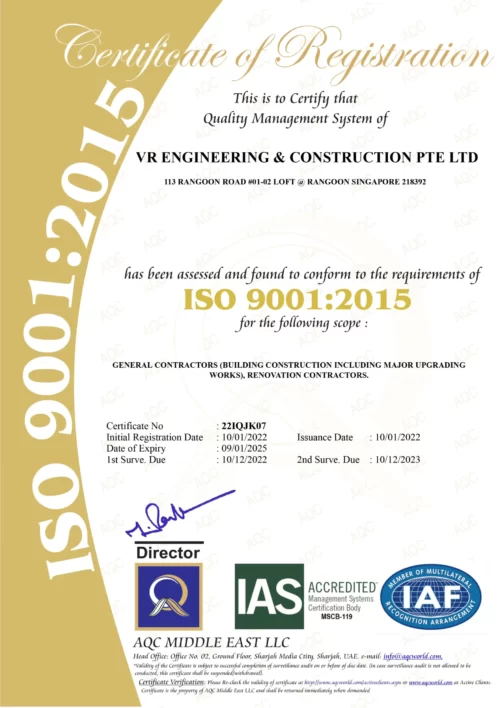 VR ENGINEERING ISO 9001-2015